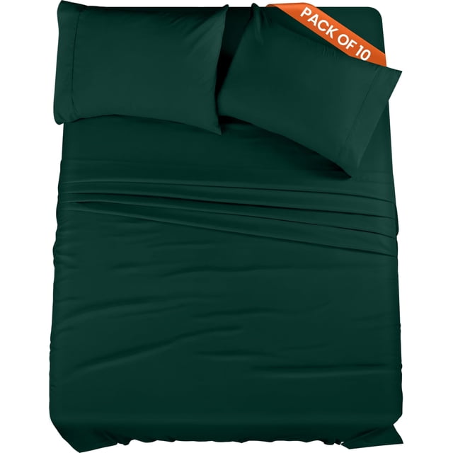 Juego de sábanas Utopia Bedding tamaño queen, paquete de 10 unidades, microfibra cepillada