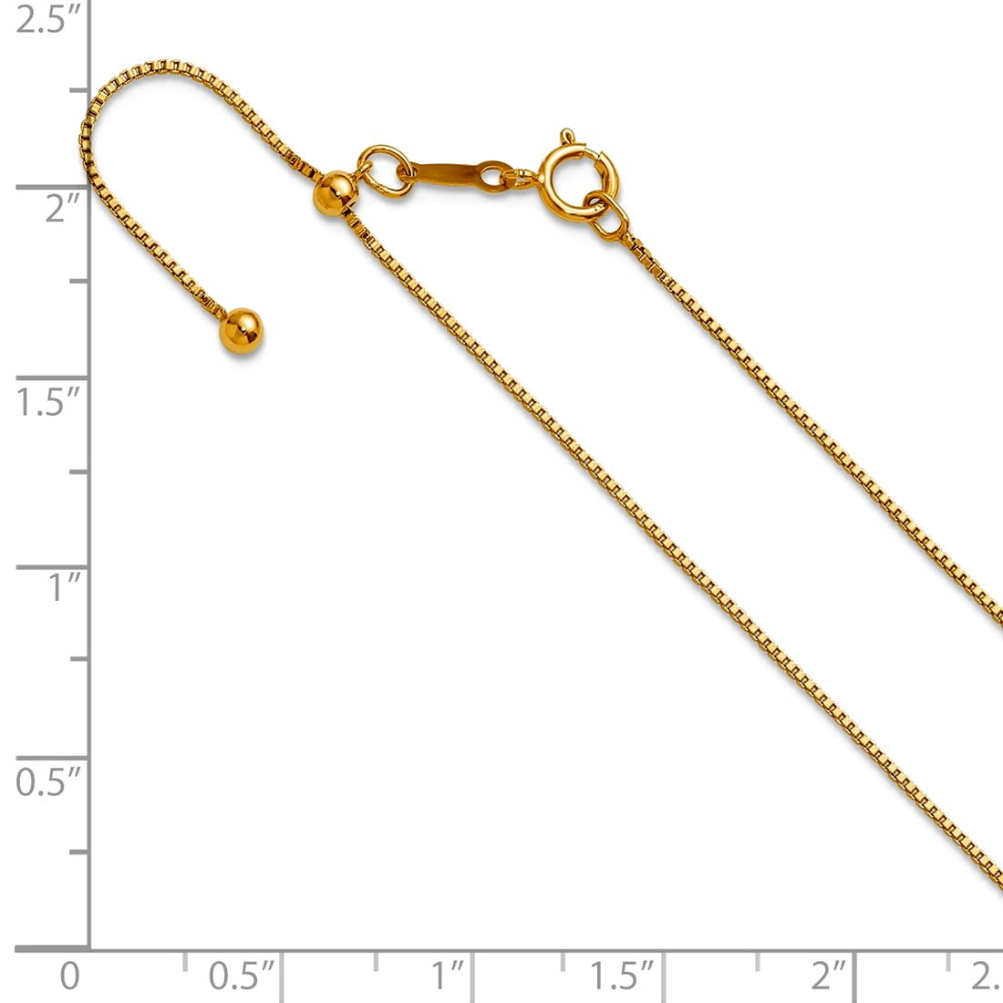 1/20 14k Gold Filled .80mm Adjustable Box Chain Necklace 22 Inch Chain Necklace for Women and Men