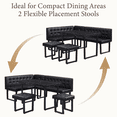 thumbnail image 3 of Brafabhome 5 Piece Corner Dining Table Set, 72 Inch Breakfast Nook with Banquette, Modern Kitchen Table with Storage Bench for 6 | Black, 3 of 9