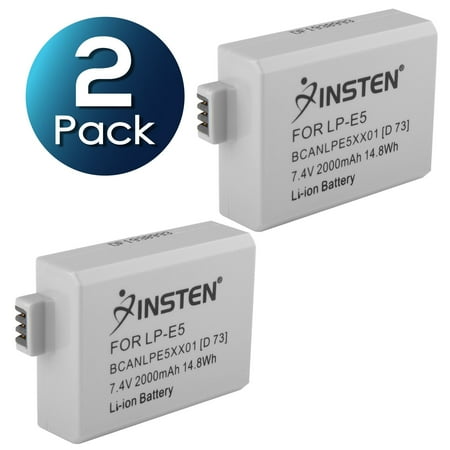 Eos Camera Battery Insten 2 PACK LP-E5 REPLACEMENT BATTERY PACK For CANON CAMERA EOS Digital Rebel T1i ()