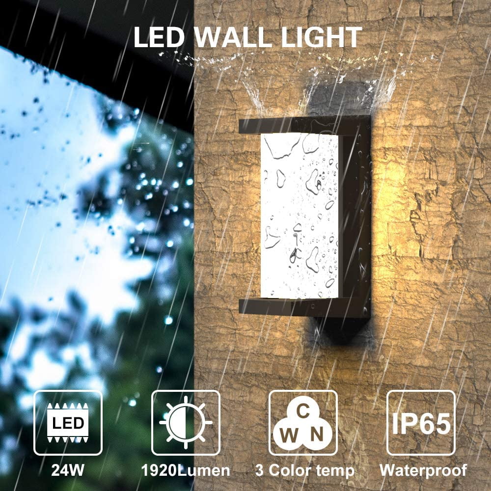 Sytmhoe LED Modern Outdoor Wall Lights Exterior Lantern