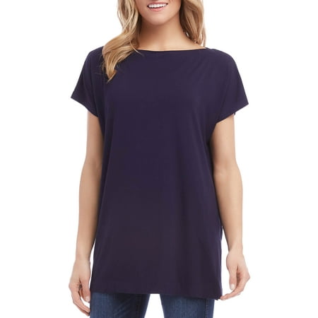 Karen Kane Women's Boatneck Tunic Blue Size X-Large
