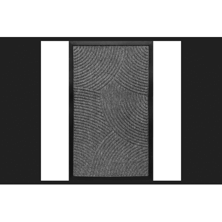WJ Dennis Luna Crop Circles Gray Polypropylene Nonslip Floor Mat 18 in. L x 30 in. W