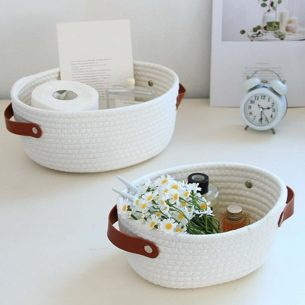 Petit Panier en Corde avec Couvercle, Petit Panier de Rangement Rond Tissé avec Couvercle pour Organiser, Petit Panier Décoratif pour Jouets Petit Panier en Corde avec Couvercle, Petit Panier de Rangement Rond Tissé avec Couvercle pour Organiser, Petit Panier Décoratif pour Jouets