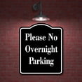 thumbnail image 2 of Please No Overnight Parking BLACK Aluminum Composite Sign 20''x24'', 2 of 9