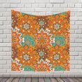 thumbnail image 4 of YFYANG Orange Vintage Mandala Pattern Tapestry, Bedroom Dormitory Living Room Decoration Tapestrys Wall Hanging , 59 x 59 in, 4 of 9