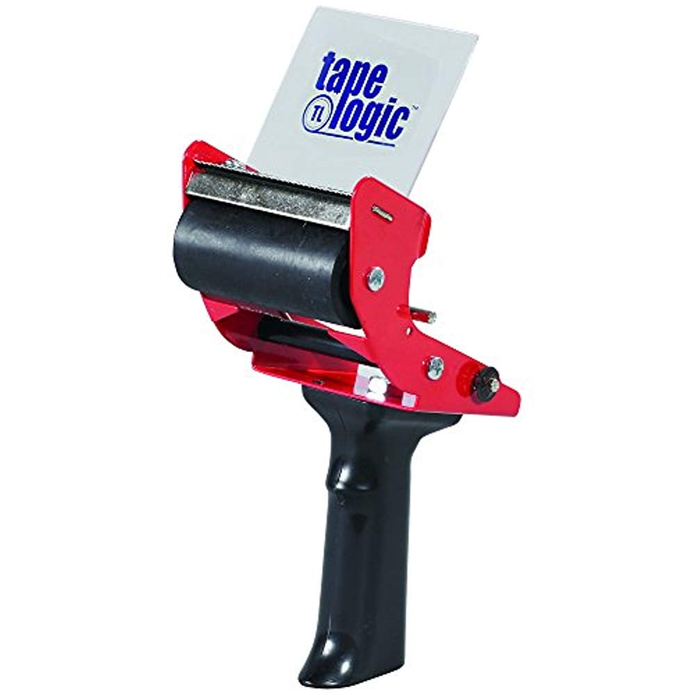 Tape Dispenser, Pistol, Steel/Plastic, Red/Black TDEC3