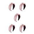 thumbnail image 1 of Minnieouse Diadema de franela con perlas, aros para el pelo elegantes a la moda, diadema multicolor, tocado Retro, buena elasticidad, rosa Type2 NO2 Minnieouse CBP582347, 1 of 4