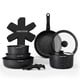 thumbnail image 1 of Juego de utensilios de cocina Country Kitchen con mango extraíble, juego de ollas y sartenes aptos para horno y vehículos recreativos, negro, original, 1 of 5