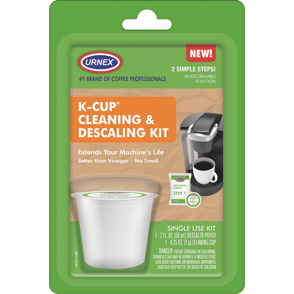 Urnex KCup Descaler and Cleaning Kit Simple 2 Step Professional K