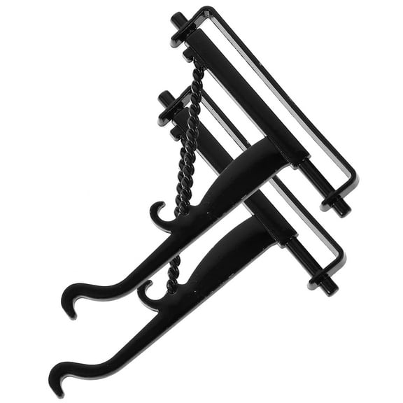 Miniature Macrame Plant Hangers for Decoration with Solid Alloy Structure Black Color