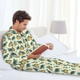thumbnail image 6 of Daiia Cartoon Turtles for Men's Long-Sleeved Pajama Set – Soft & Comfortable Sleepwear Button-Up Pajamas Cozy Lounge Wear-Medium, 6 of 7