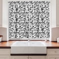 thumbnail image 2 of Ambesonne Vintage Cherry Kitchen Curtains, Fruits Sketches Art, 55"x30", Charcoal Grey White, 2 of 3