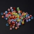thumbnail image 6 of QccHieUs 200 Pcs Mix Square Acrylic Alphabet Beads Charms Large Hole DIY Crafts 3 #, 6 of 9