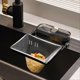 thumbnail image 2 of Suction Cup Sink Kitchen Net Strainer Corner Sink Strainer Black, 2 of 5