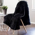 thumbnail image 2 of Chanasya Super Soft Shaggy Longfur Throw Blanket | Snuggly Fuzzy Faux Fur Lightweight Warm Elegant Cozy Plush Sherpa Fleece Microfiber Blanket | For Couch Bed Chair Photo Props - 50 "x 65" - Black, 2 of 3
