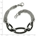 thumbnail image 2 of Primal Steel Stainless Steel with Black Ceramic 8in Bracelet, 2 of 6