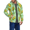 thumbnail image 2 of Kdxio Corn 7 Print Men Hoodies Casual Hoodies for Men with Zip Pockets Full Zip Long Sleeve Sweatshirt Sports Hooded Jacket-Small, 2 of 5