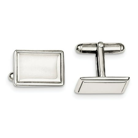 Sterling Silver Engravable Cuff Links