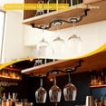 thumbnail image 3 of Under Cabinet Wine Glass Rack/Stemware Holder, 15.35 inch Glass Storage Hanger Organizer, for Kitchen and Bar, 2 Pack (Black), 3 of 7