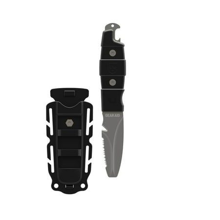 Blunt Tip Diving Knife - Akua Dive Knife with Tang Blunt Tip Blade and Sheath Water Sport (2 Colors)