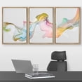 thumbnail image 2 of wall26 Framed Canvas Print Wall Art Set Pastel Watercolor Rainbow Smoke Abstract Shapes Illustrations Modern Art Bohemian Decorative Multicolor for Living Room, Bedroom, Office - 24"x36"x3, 2 of 5