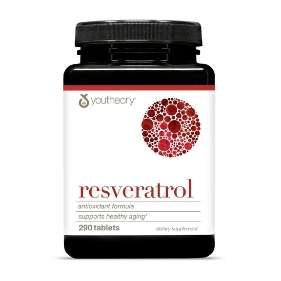 Youtheory Resveratrol with Acerola, 290 Count (1 Bottle)