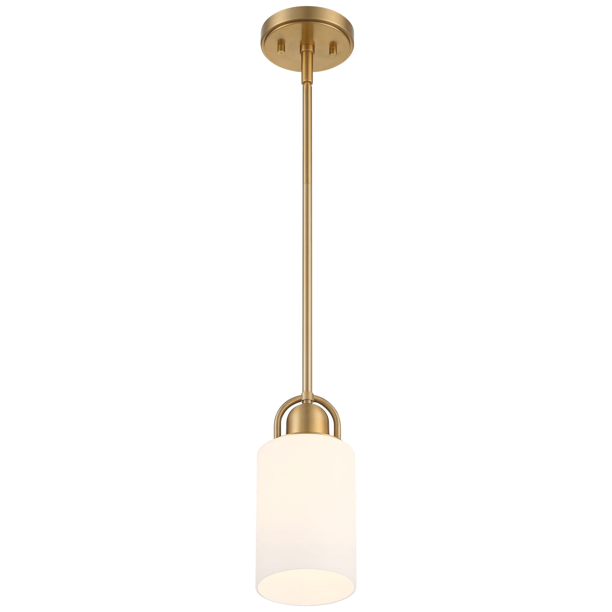 Possini Euro Design Copenhagan Warm Brass Mini Pendant Light 4 3/4" Wide Modern Opal White Glass Fixture for Dining Room Kitchen