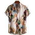 thumbnail image 5 of Hawaiian Shirt For Men, Men's Vintage Button Down Bowling Shirts Short Sleeve Summer Beach Shirt L, 5 of 5
