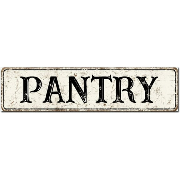 Cskhip Rustic Pantry Wood Signs Pantry Street Signs Customized Vintage Wood Plaque Farmhouse Wall Art Wall Decor for Home Man Cave Door Porch Garden Party 4x16 inch