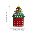 thumbnail image 3 of Large Felt Christmas Advent Calendar with Pockets – 39” x 26” Reusable Wall Hanging Countdown Decoration for Kids and Family – Holiday Fabric Decor for Tree, Door, or Fireplace, 3 of 4