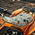 thumbnail image 3 of Uorisanigo ATV Seat Cover Non-Slip Floral Rooster Print Four-Wheeler Seat Cover Protective Motorcycle Passenger Seats Cushion Covers Breathable Padded Protection Suitable for Most Models, 3 of 7