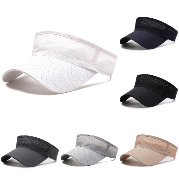 LiuXxxx Unisex Mesh Baseball Caps Sun Visors Breathable Outdoor Summer Hat Adjustable Open Top for Men Women Beach Daily Casual White