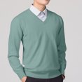 thumbnail image 4 of Yiliang Cardigan Sweaters for Men Fall and Winter Long Sleeve Warm and Thermal Top Clothes ,Army Green,L, 4 of 6