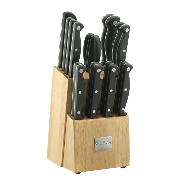 Emeril 18 Piece Cutlery Set With Triple Rivets, Natural Color