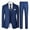 Navy Blue, variant on Cloudstyle Men's Relaxed Fit 3-Piece Notched Lapel Suit Set, Single-Breasted Business Casual Attire with Back Vent & Functional Pockets