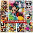 thumbnail image 2 of Kit de pintura de diamantes de polvo de Disney, grafiti colorido, Mickey, Hada, dibujos animados, imagen de moda, punto de cruz, hecho a mano, arte de diamantes de imitación DIY, 2 of 4