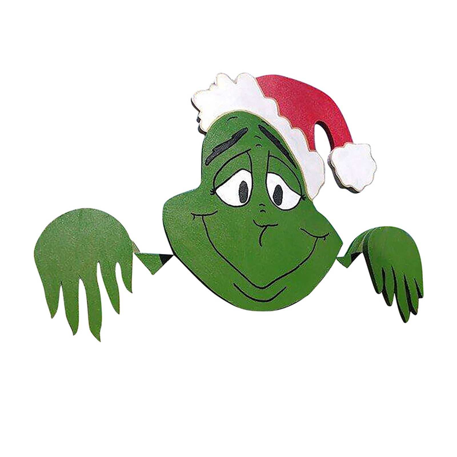 Fence Peeker Decorations,Christmas Green Monster Grinch Peeking Garden