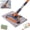 Gray, variant on Mini Triangle Bathroom Mop & Holder System, Triangle Disposable, No Wash Lazy Mop, Dust Mop with 4 Reusable Cloths, Zero Touch, Clip Mopping Stick, Wet and Dry Click Mops for Floor Cleaning