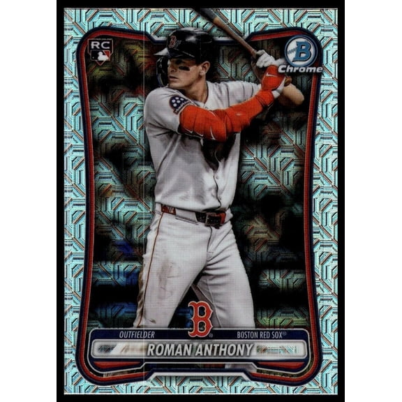 2026 Bowman Roman Anthony #18 Chrome Mega Box Refractor RC Red Sox Baseball Card Boston Red Sox MLB BASEBALL Trading Card