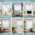 thumbnail image 6 of Purple Botanical Tie Up Curtain Valance for Window,Adjustable Rod Pocket Window Curtains Shades,Spring Weeping Eucalyptus Leaves Light Filtering Valance Drapes for Kitchen Living Room Bedroom 42"x63", 6 of 9