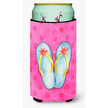 

Carolines Treasures BB8184TBC Flip Flops Pink Polkadot Tall Boy Beverage Insulator Hugger Tall Boy multicolor