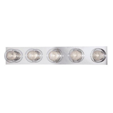 28 Inch Chrome Base - Lighting Accessories 5 Light Bulb Fixture With Chrome Finish G9 28 inch 200 Watts