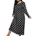 thumbnail image 3 of Vetsdori Plus Size Nightgown for Women Long Sleeve Sleepwear Sleep Shirts Soft Holiday,Comfy Pajamas Dress Cute Lightweight Juniors Nightgowns Valentine's Day, 3 of 7