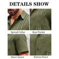 thumbnail image 5 of Summer Men Shirt Guayabera Short Sleeved Button Up Beach Shirt, 5 of 5