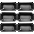 thumbnail image 1 of LYCAQL - Molde antiadherente para pan y tostadas (6 piezas, 8,6 x 15,4 cm), de acero al carbono. Ideal para pan de plátano, panes, pasteles pequeños y pasteles de carne individuales., 1 of 5