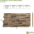 thumbnail image 4 of Ekena Millwork 48.625"W x 24.75"H x 1.25"D Cascade Stacked Stone, StoneWall Faux Stone Siding Panel, Smokey Ridge, 4 of 11