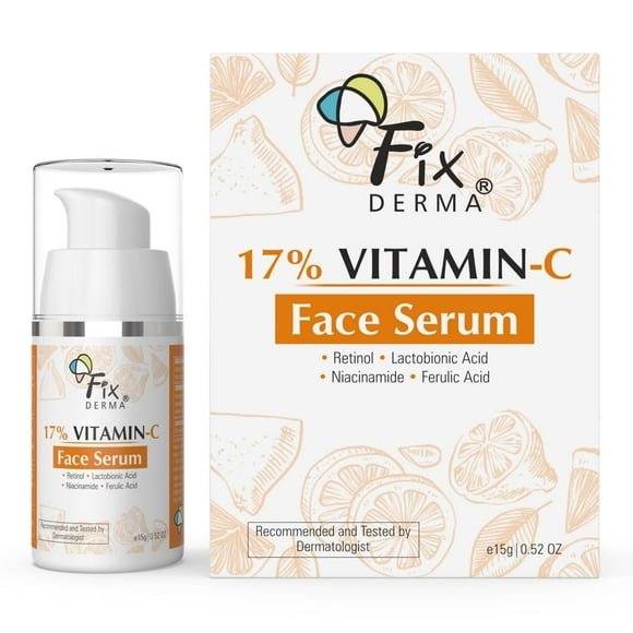 Fixderma 17% Vitamin C Face Serum for Glowing Skin Niacinamide Serum - 15g