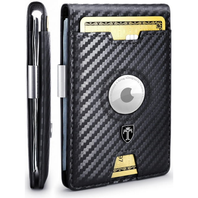 Billetera TRAVANDO AirTag* para hombre con clip para billetes con bloqueo RFID