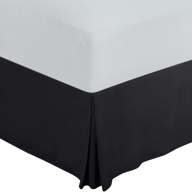 Falda de cama Utopia, cama king size, suave, cuádruple plisada
